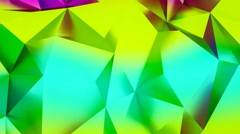 Multicolored abstract low poly background. 3d render illustration Stock Illustration