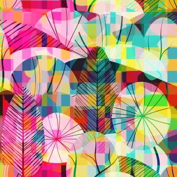 Multicolored abstract pattern, background. イラスト素材