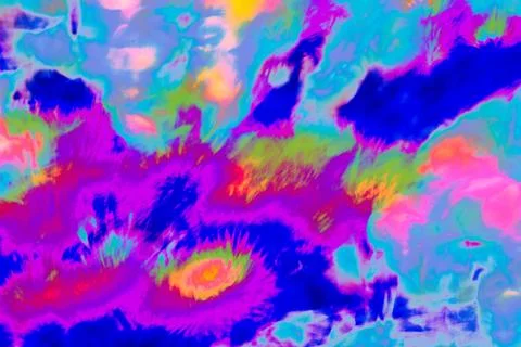 Multicolored abstract psychedelic picture Stock Illustration