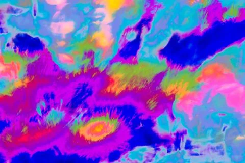Multicolored abstract psychedelic picture Stock Illustration