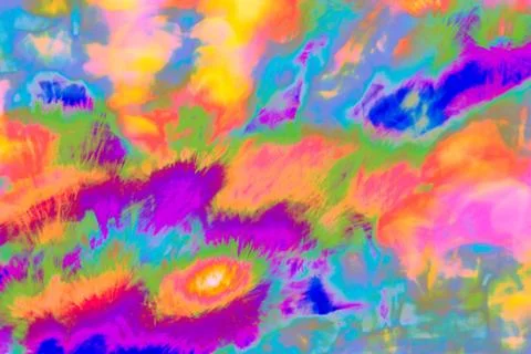 Multicolored abstract psychedelic picture Stock Photos