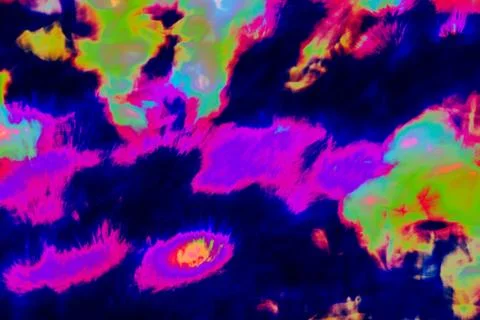 Multicolored abstract psychedelic picture Stock Photos