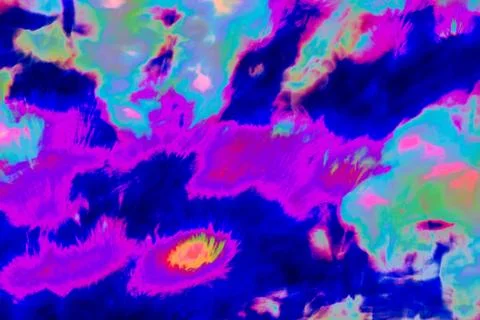 Multicolored abstract psychedelic picture Stock Photos