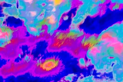 Multicolored abstract psychedelic picture Stock Photos