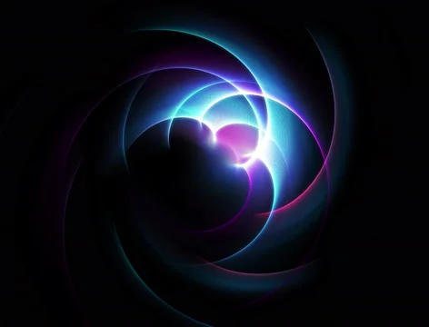 Multicolored Abstract Rotating Spirograph Loop Stock Footage 48658239
