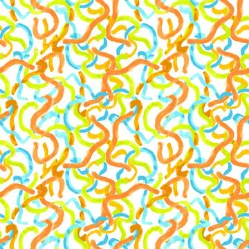 Multicolored abstract seamless pattern on a white background. Illustrazione stock