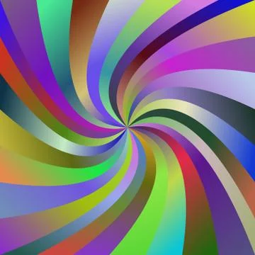 Multicolored abstract spiral ray background イラスト素材