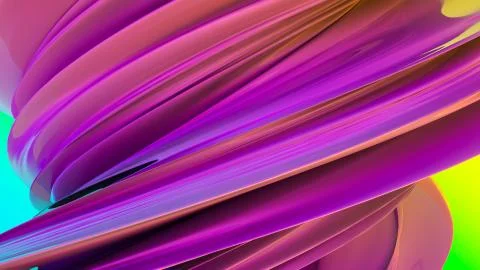 Multicolored abstract spiral shape. 3d render illustration. background Foto stock