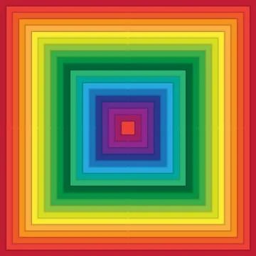 Multicolored abstract squares within square 스톡 일러스트