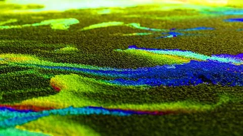 Multicolored Abstract Swirling Bubbles. Wave Fluid Abstract Background. Che.. Foto stock