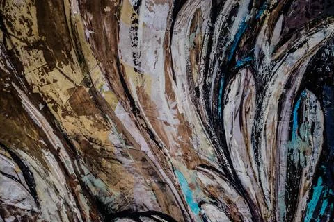 Multicolored abstract wall surface. Textured background. Contemporary art. Stock Photos