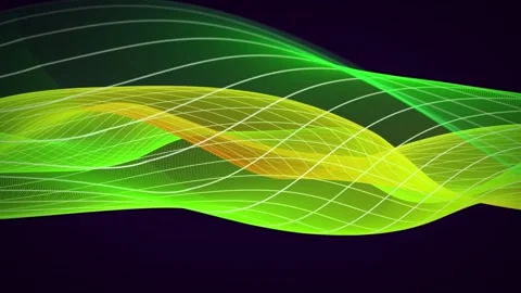 Multicolored abstract waveform with elegant stripes Stock Footage 279840817