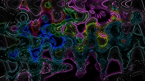 Multicolored abstraction on a black background Stock Footage 129290180