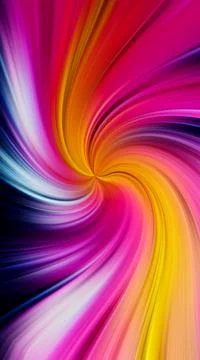 Multicolored abstraction on black background, high quality detailed render Stock Illustration