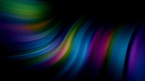 Multicolored abstraction on black background, high quality detailed render Stock Illustration
