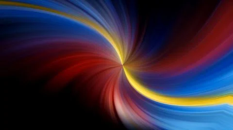 Multicolored abstraction on black background, high quality detailed render Stock Illustration