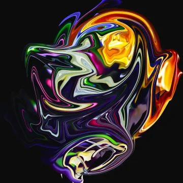 Multicolored abstraction on black background Stock Illustration