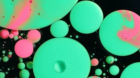 Multicolored acrylic paint. Slow motion. Fantastic surface. Abstract colorful pa Stock-Footage 87354347