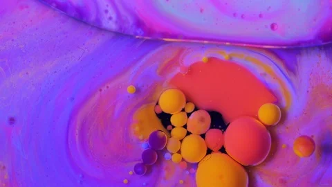 Multicolored acrylic paint. Slow motion. Fantastic surface. Abstract colorful pa 스톡 동영상 88328680