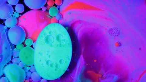 Multicolored acrylic paint. Slow motion. Fantastic surface. Abstract colorful pa 스톡 동영상 88328715