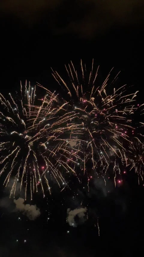 Multicolored Amazing Fireworks Stock Footage 287737623