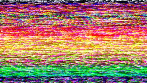 Multicolored analog TV interference.VHS Glitches and Static Noise Background Stock Footage 120685888