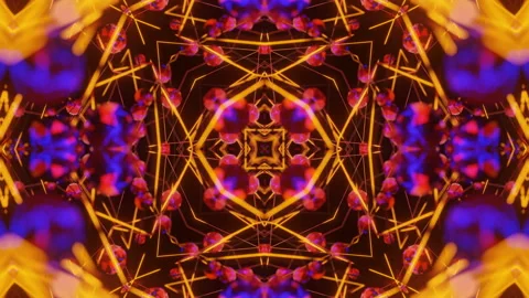 Multicolored animated abstract background. three-dimensional moving kaleidoscope Stock Footage 153467698