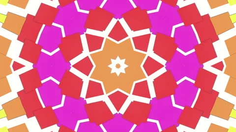 Multicolored animated kaleidoscope background. 3d rendering. Abstract animation Stock Footage 101355581