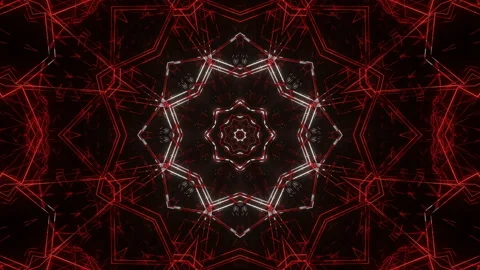 Multicolored animated kaleidoscope patterns. abstract moving background. 3d rend Stock Footage 153464994