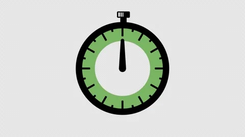 Multicolored arrow shows a time interval of 60 minutes graphic animation Stock Footage 302826931