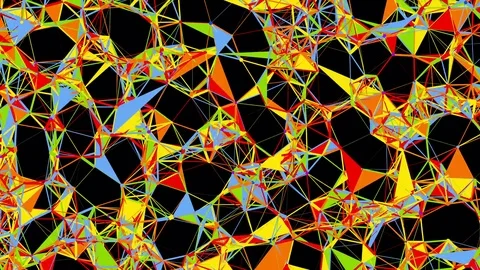 Multicolored Atomic Network Formation Video stock 81151089