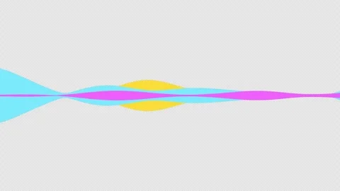 Multicolored Audio Wave on Transparent Background Stock Footage 325056222
