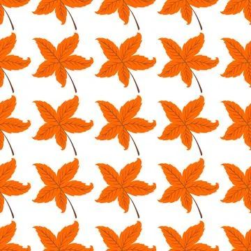 Multicolored autumn seamless pattern with berries. Autumn forest, leaves Stock Illustration