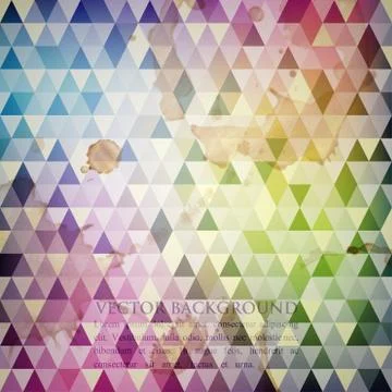 Multicolored background with grunge mosaic texture Stock Illustration