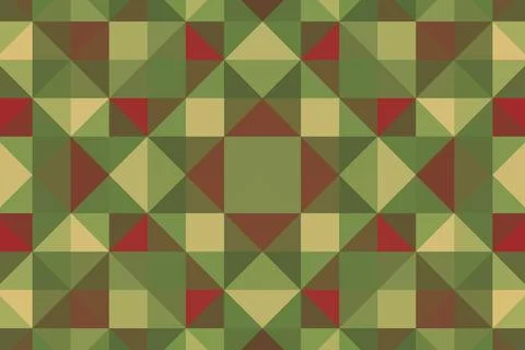 Multicolored background. A mosaic of small triangles. Pixel texture, pattern. Stock Illustration