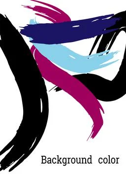 Multicolored background. Paint strokes. A4 background with multi-colored stro Stock Illustration