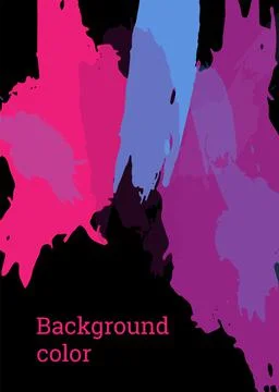 Multicolored background. Paint strokes. A4 background with multi-colored stro Stock Illustration