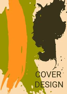 Multicolored background. Paint strokes. A4 background with multi-colored stro Stock Illustration