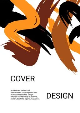 Multicolored background. Paint strokes. A4 background with multi-colored stro Ilustración de archivo