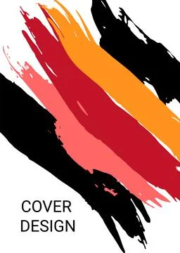 Multicolored background. Paint strokes. A4 background with multi-colored stro Stock Illustration