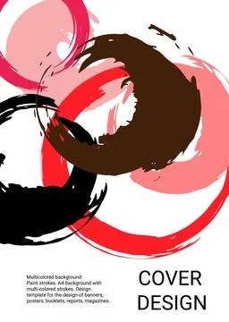 Multicolored background. Paint strokes. A4 background with multi-colored stro Ilustración de archivo