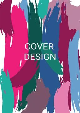 Multicolored background. Paint strokes. A4 background with multi-colored stro Stock Illustration
