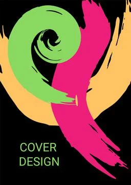 Multicolored background. Paint strokes. A4 background with multi-colored stro Ilustración de archivo