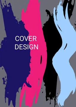 Multicolored background. Paint strokes. A4 background with multi-colored stro Ilustración de archivo