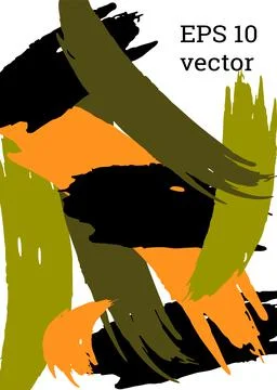 Multicolored background. Paint strokes. A4 background with multi-colored stro Stock Illustration