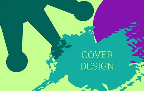 Multicolored background. Paint strokes and geometric elements. Notebook or .. Stock Illustration
