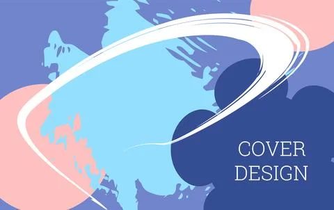 Multicolored background. Paint strokes and geometric elements. Notebook or .. Stock Illustration