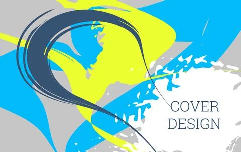 Multicolored background. Paint strokes and geometric elements. Notebook or .. Stock Illustration