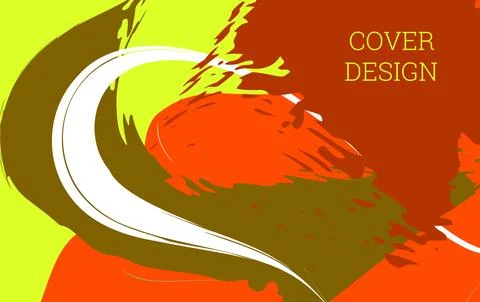 Multicolored background. Paint strokes and geometric elements. Notebook or Stock Illustration