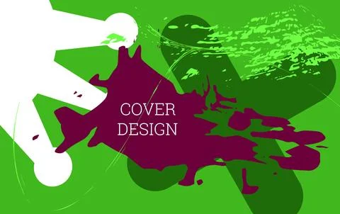 Multicolored background. Paint strokes and geometric elements. Notebook or .. Stock Illustration